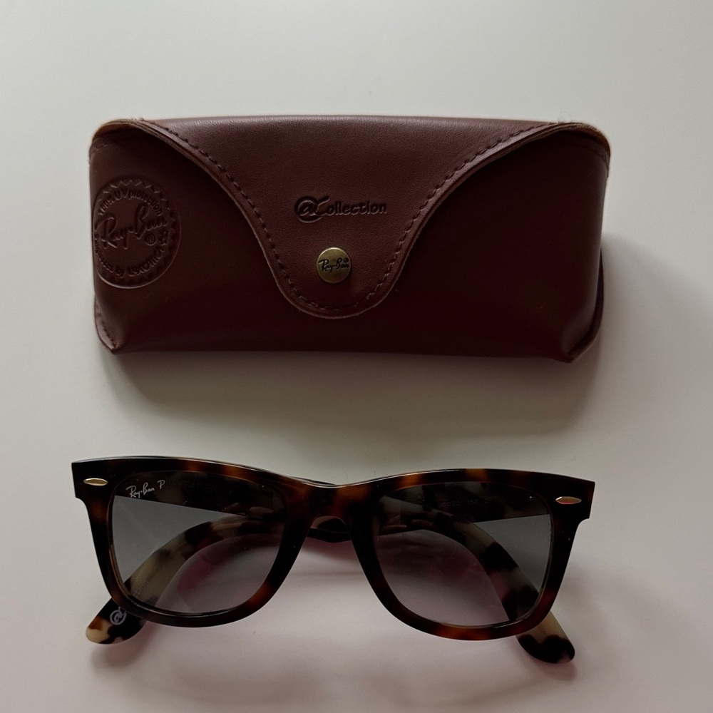 Ray-Ban RB2140 Wayfarer Tortoiseshell Sunglasses 50mm w/ Case